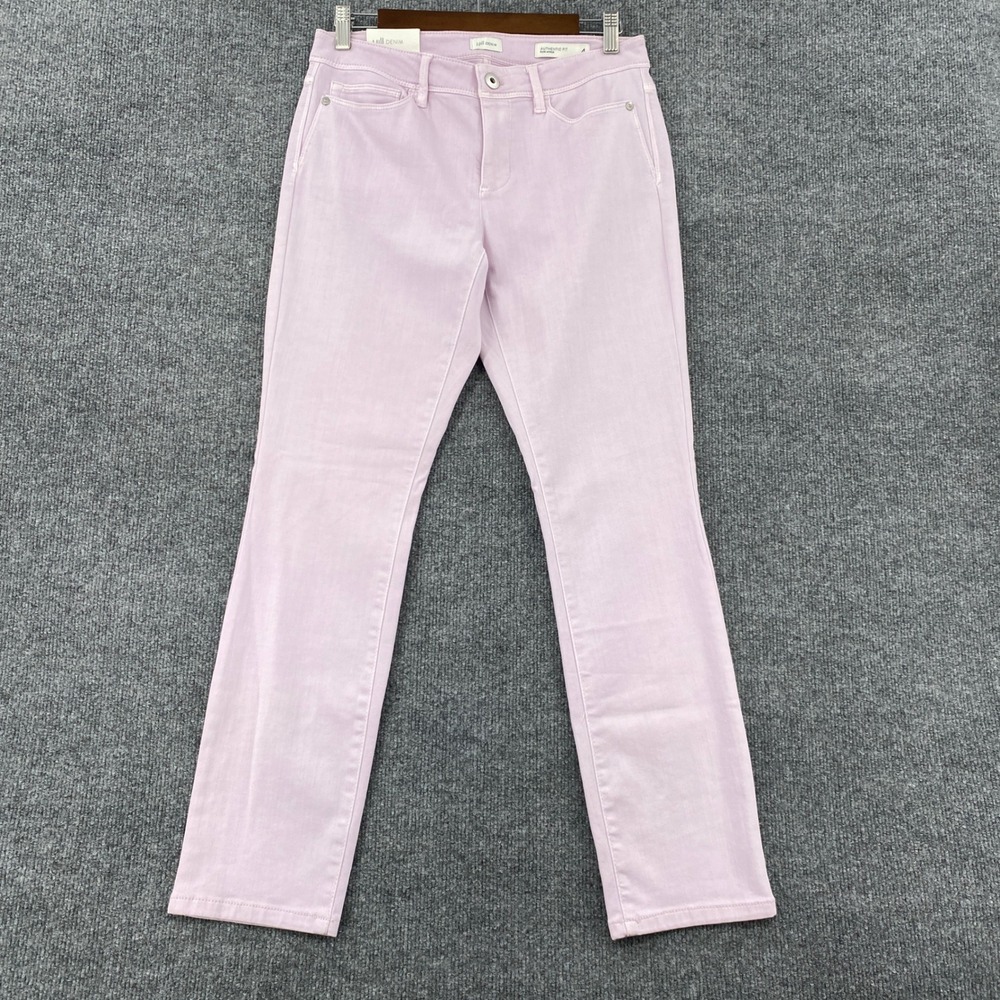 J Jill Slim Ankle Jeans Womens 4 Lilac Authentic Fit Pastel Preppy Coastal - Picture 1 of 12